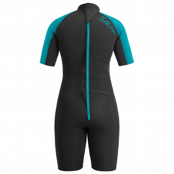 UB Womens Sailfin Shorty Wetsuit (Black/Aqua)